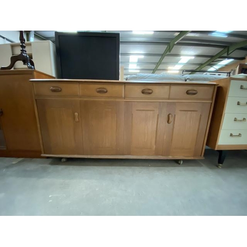 17 - Mid century Priory oak sideboard 78H 158W 49D