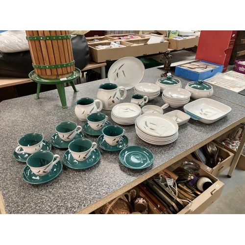 216 - 40 piece Denby 'Greenwheat' dinner & tea service