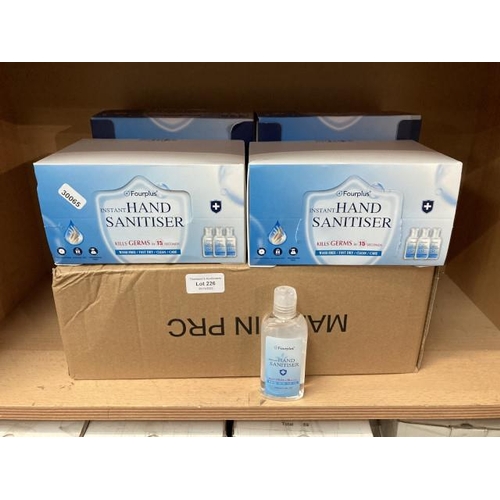 226 - 8 packs containing 12 100ml bottles of hand sanitiser (NEW)