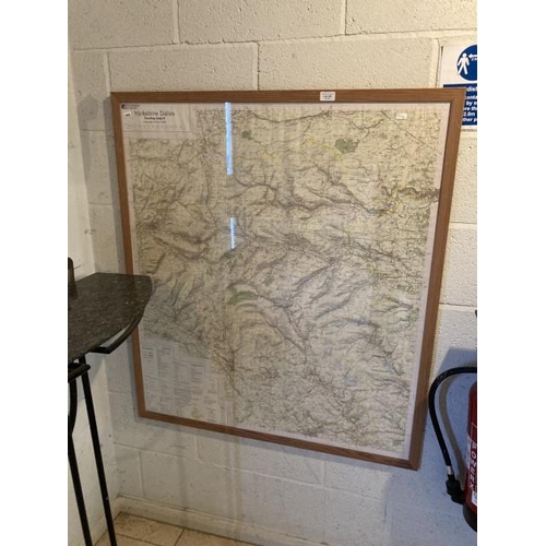 228 - Framed Yorkshire Dales map (Touring map 6) 110x96cm