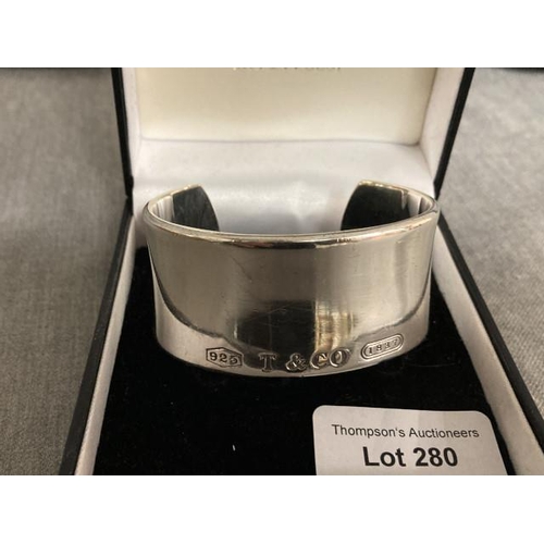 280 - Tiffany & Co. 925 silver cuff bangle