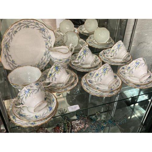 291 - 21 piece Royal Albert 'Heather Bell' tea service (2 pieces with hairlines)