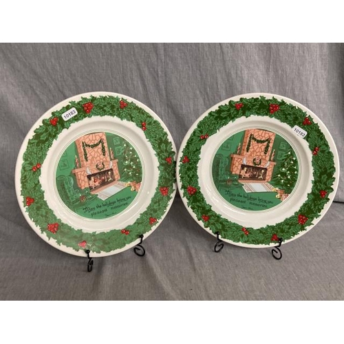 294 - Pair of Burleigh 'Christmas Memories' plates by Joyce Clark