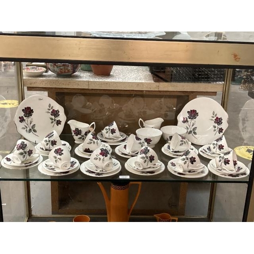 352 - 42 piece Royal Albert 'Masquerade' tea service (one cream/milk jug repaired)