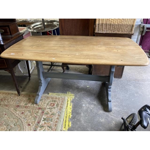 428 - Painted and sanded Ercol dining table 74H 150W 83D