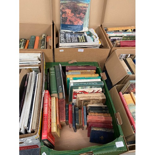 315 - 10 boxes of books & magazines inc. Country Life, The Oxford Companion to Art etc.