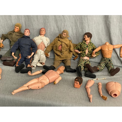 384 - Good collection of vintage Action Man dolls, boots, clothing and accessories - please see additional... 