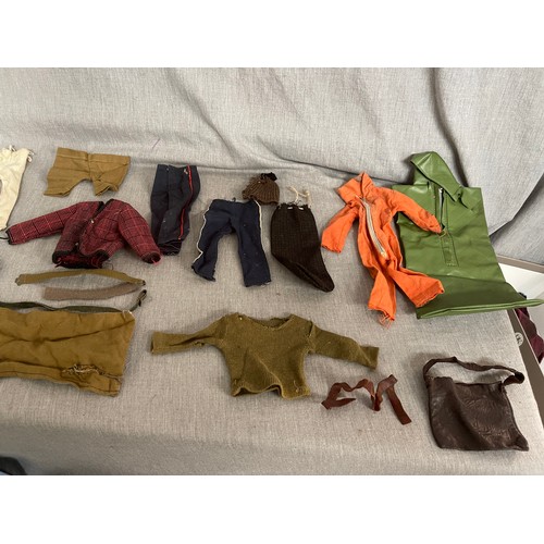 384 - Good collection of vintage Action Man dolls, boots, clothing and accessories - please see additional... 