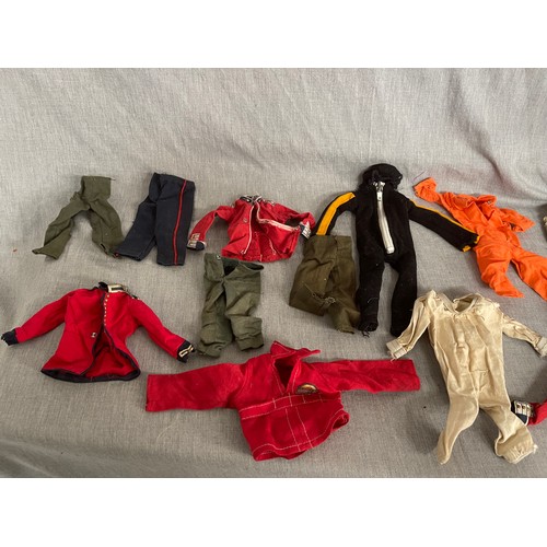 384 - Good collection of vintage Action Man dolls, boots, clothing and accessories - please see additional... 