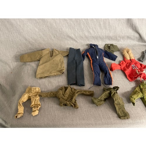 384 - Good collection of vintage Action Man dolls, boots, clothing and accessories - please see additional... 