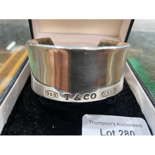 280 - Tiffany & Co. 925 silver cuff bangle