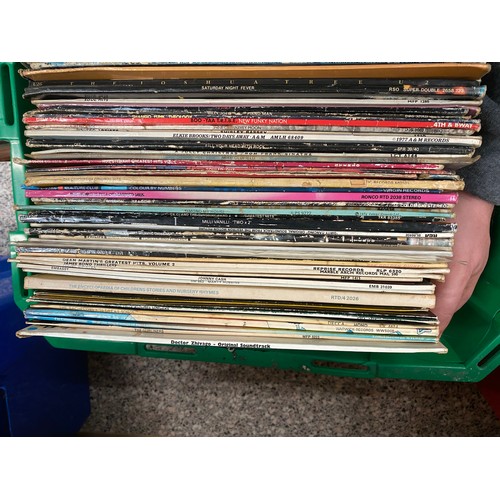 359 - 4 boxes of LP's inc. Led Zeppelin II, The Beatles, ACDC, Bob Dylan, Adam Ant etc.