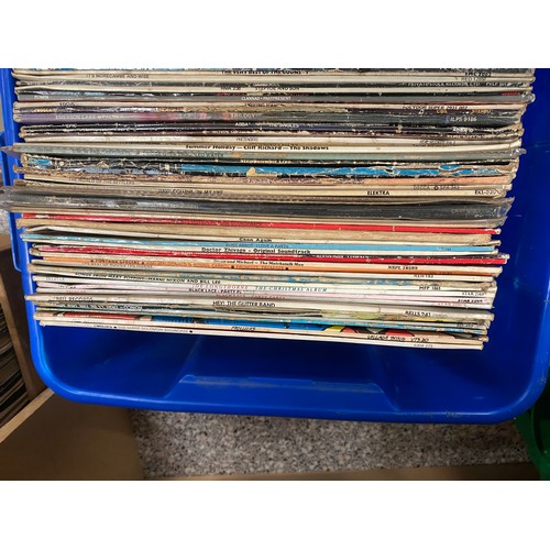 359 - 4 boxes of LP's inc. Led Zeppelin II, The Beatles, ACDC, Bob Dylan, Adam Ant etc.