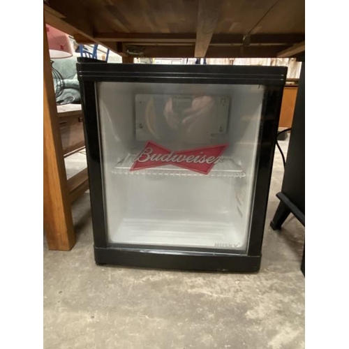 133 - Budweiser table top fridge 50H 44W 47D