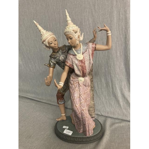 436 - Lladro Thai dancers (53cm high)