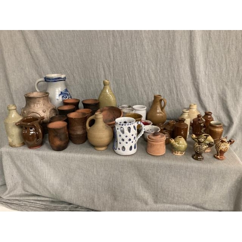 439 - 37 pieces of stoneware, salt glazed, terracotta pottery etc.