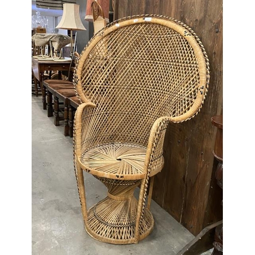 71 - Wicker peacock chair 82W