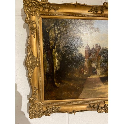 45 - Gilt framed Henry Jutsum (British 1816-1869) oil on board signed to bottom left and dated 1840 (61 x... 