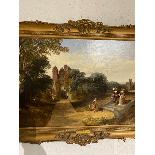 45 - Gilt framed Henry Jutsum (British 1816-1869) oil on board signed to bottom left and dated 1840 (61 x... 