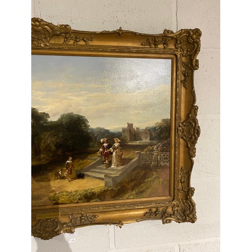 45 - Gilt framed Henry Jutsum (British 1816-1869) oil on board signed to bottom left and dated 1840 (61 x... 