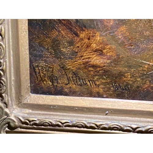 45 - Gilt framed Henry Jutsum (British 1816-1869) oil on board signed to bottom left and dated 1840 (61 x... 