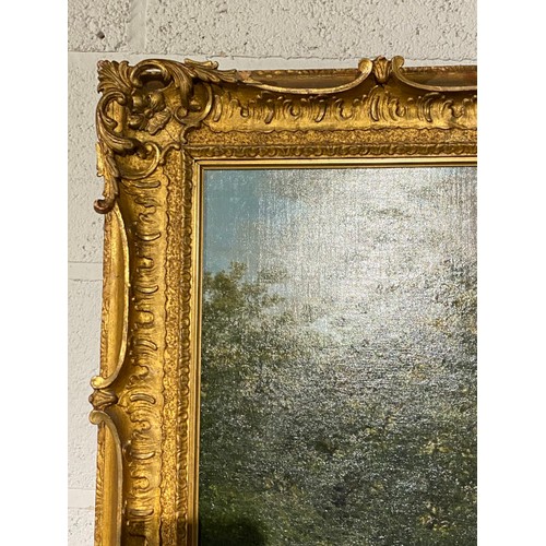 36 - Gilt framed oil on canvas attributed to HENDRIK JOZEF FRANCISCUS VAN DER POORTEN (Belgian 1789-1874)... 