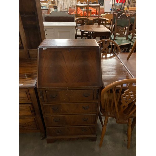 21 - Victorian mahogany dressing table 47H 114W 53D, mahogany bureau 101H 51W 43D, oak draw leaf table 76... 