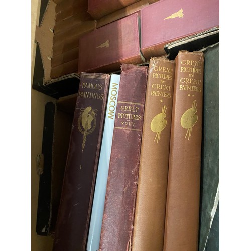 426 - 5 boxes of antiquarian & collectable books Inc. 28 Volumes Fine Art Scott,  bound, volume 1855 Illus... 