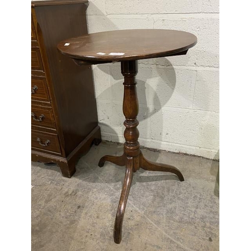 114 - Victorian mahogany tripod table 72H 46W