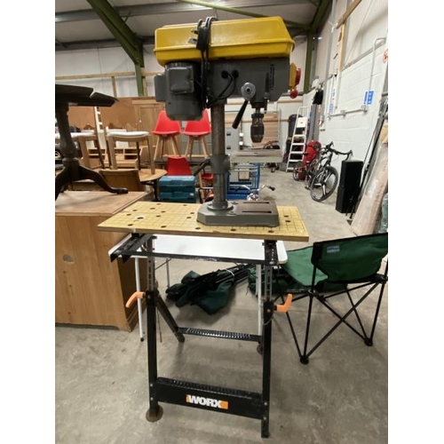 139 - WORX bench and a Chester D13 drill press 70H