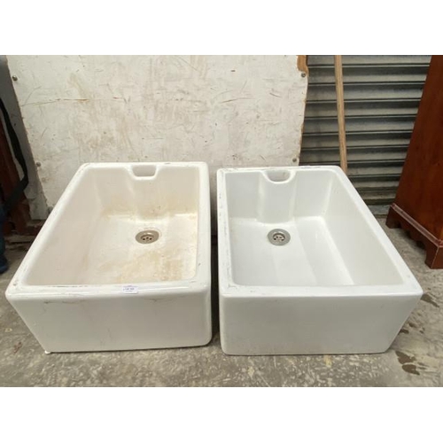 142 - Pair of good quality Belfast sinks 25H 46W 59D