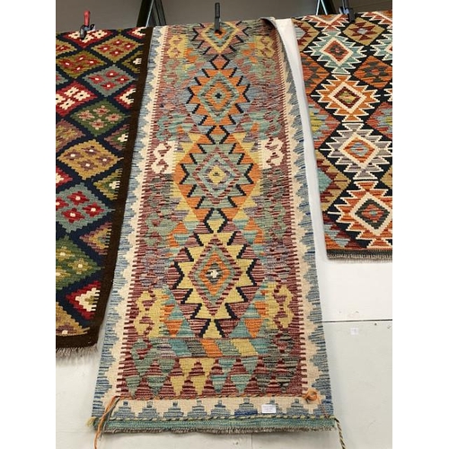 159 - Chobi Kilim runner 211cm x 66cm