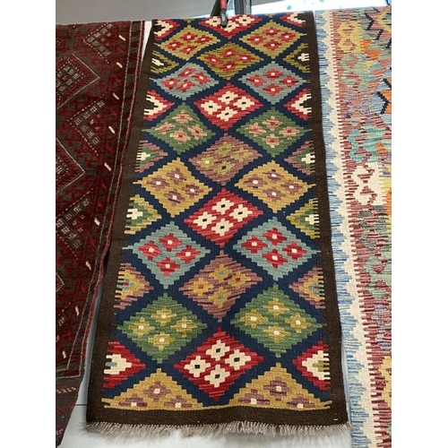 160 - Maimana Kilim runner 196cm x 70cm