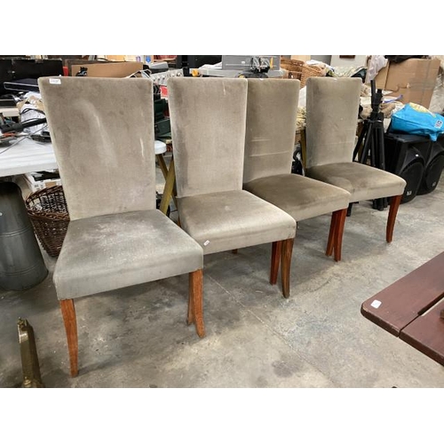 185 - 4 upholstered dining chairs 54W