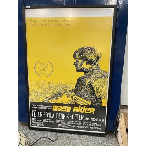 188 - Vintage framed poster “Easy Rider” starring Peter Fonda, Dennis Hopper & Jack Nicholson 64 x 94cm