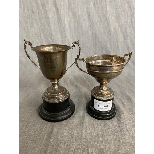 2 Birmingham 1902 & 1930 James Waller Tiplaft two handled trophies (combined weight 184g)