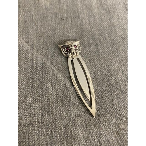 277 - Silver owl bookmark