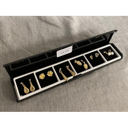 319 - 6 pairs of earrings (New-cased)