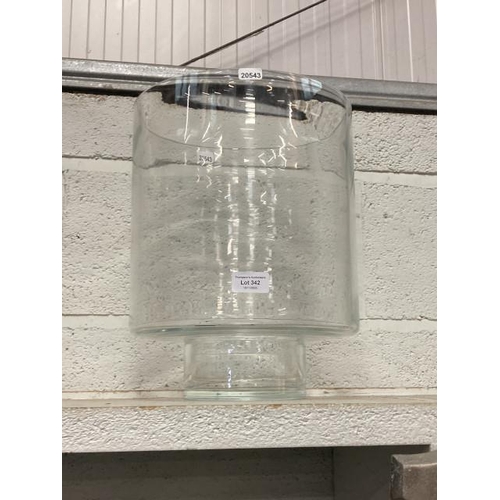 342 - Contemporary glass vase 35H