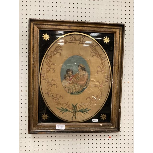 363 - Framed 1818 needlepoint by JR Backhouse (signed to rear) 48 x 40cm