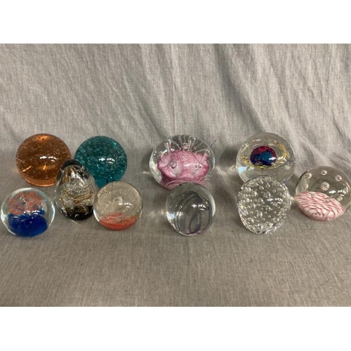 394 - 10 art glass paperweights