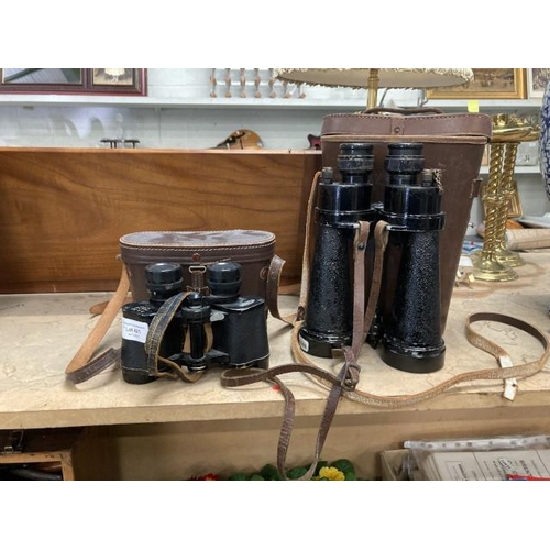 421 - Pennine 8 x 30 Field 7.5 No 04507 cased binoculars and WWll Barr & Stroud 7 x CF 42 Glasgow & London... 