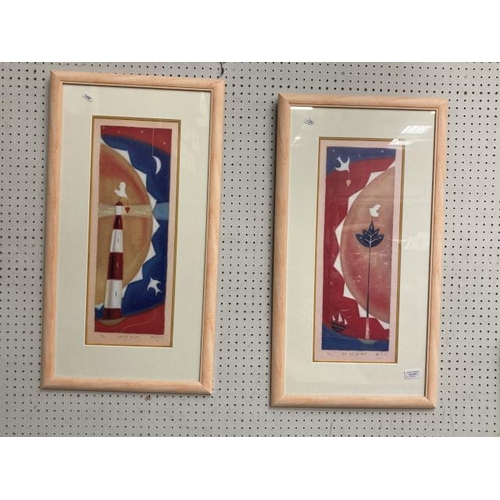 437 - 2 framed pencil signed prints by Adam Barsby “Hold Out Your Heart” 316/500 and “Light Up Your Love” ... 