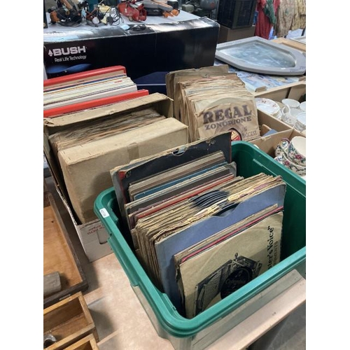 454 - 3 boxes of LP’s & 78’s including Scott Joplin Piano Rags, Shirley Bassey, Herb Alpert etc and a box ... 