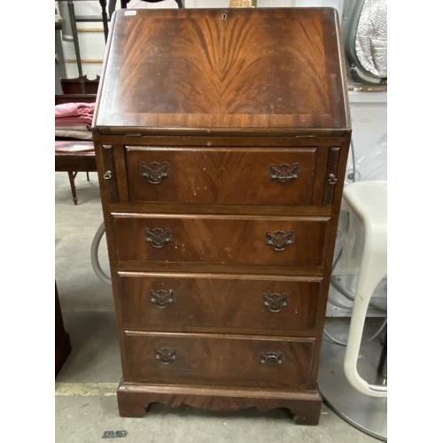 75 - Mahogany bureau 101H 51W 43D