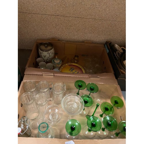 451 - Boxes of planters, glassware, oriental ware, kitchenalia, table wares etc.