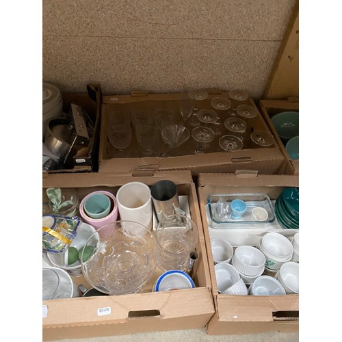 451 - Boxes of planters, glassware, oriental ware, kitchenalia, table wares etc.