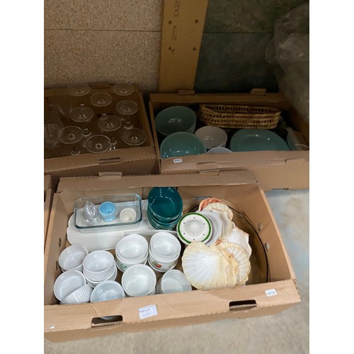 451 - Boxes of planters, glassware, oriental ware, kitchenalia, table wares etc.