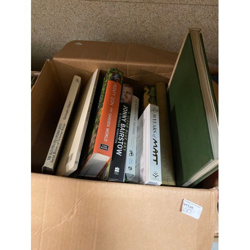 450 - 9 boxes of books including sports, nature, fiction, wine, etc