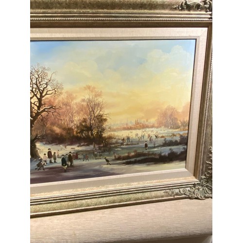 113 - Original “Braaq” oil on canvas, signed braaq ANN’ to lower left. A rare example showing the artist a... 